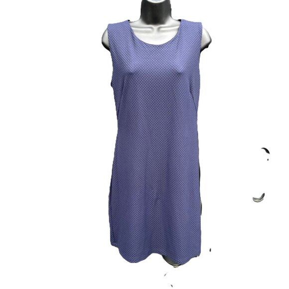 J. McLaughlin Sz Large Darcy Navy Catalina Cloth Herringbone Sleeveless Sheath - Picture 1 of 8